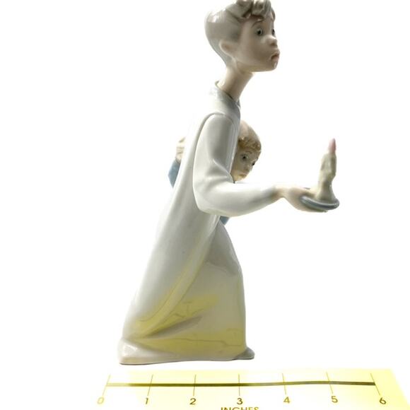 Protective Big Brother with Candle Night Watchman Vintage Lladro Salvador Furio - Picture 8 of 10